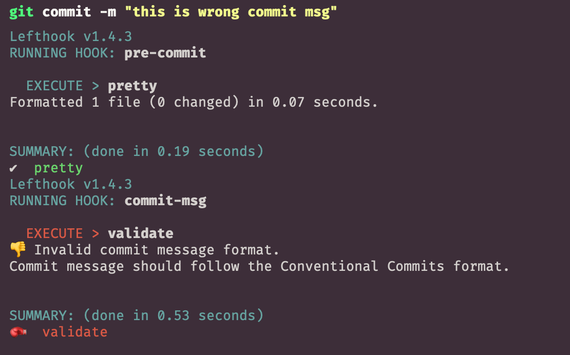 Flutter conventional commits—with git hooks and Lefthook 👑