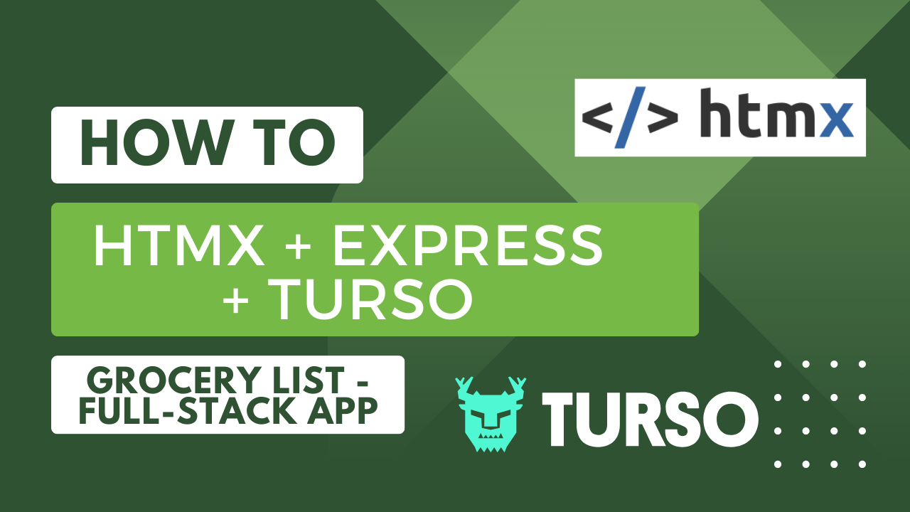 Full Stack Application – HTMX + ExpressJS + Turso: A Step-by-Step Guide 🎉 📚